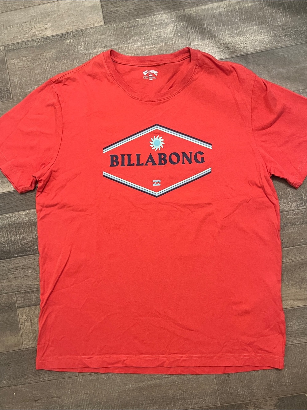 Billabong Red Short-Sleeve Logo Tee